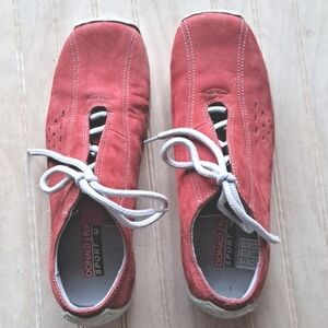 Donald J Pliner Sport-I-Que Suede Leather Oxfords Lace-Up Sneaker Square Toe